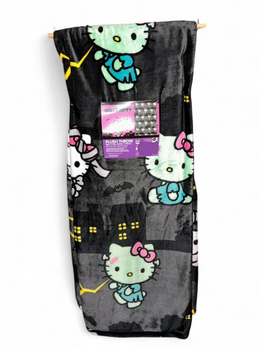 Hello Kitty Frankenstein Mummy Halloween Plush Throw Blanket, new 2026 release